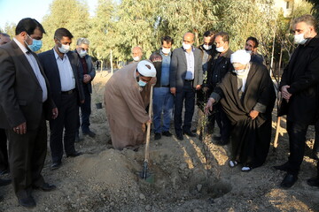 تصاویر/ مراسم آغاز غرس نهال در حوزه‌های علمیه سراسر کشور در مجتمع شهید صدوقی قم