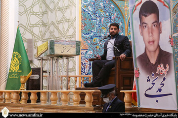 میزبانی حرم کریمه اهل‌بیت(س) از کوچک‌ترین شهید لشکر فاطمیون