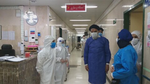 تصاویر/ خداقوت نماینده ولی فقیه خوزستان به کادر درمان و جهادگران بیمارستان حضرت ولیعصر(عج) خرمشهر