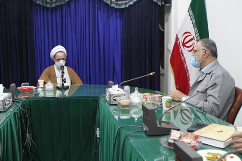 آیت الله محمود رجبی در دیدار با دکتر علیرضا زاکانی