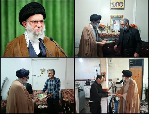 امام جمعه ورامین از سوی رهبر انقلاب از جانبازان عیادت کرد