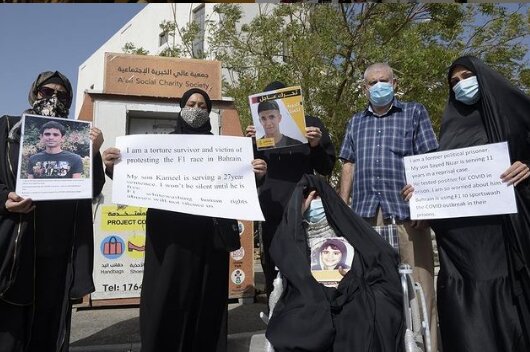 تظاهرات شبانه بانوان بحرینی برای نجات جان زندانیان +تصاویر
