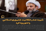 عکس نوشت | شهید صدر عقلانیت جمهوری اسلامی را تئوریزه کرد