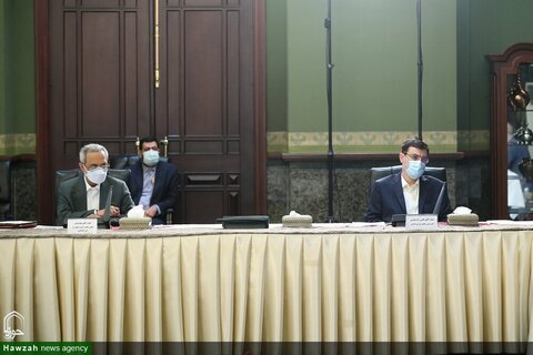 بالصور/ اجتماع أعضاء المقر الوطني لمكافحة كورونا مع الرئيس الإيراني