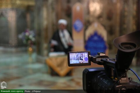 بالصور/ تسجيل البرنامج الخاص بمناسبات شهر رمضان الفضيل في حرم السيدة فاطمة المعصومة سلام الله عليها بقم المقدسة