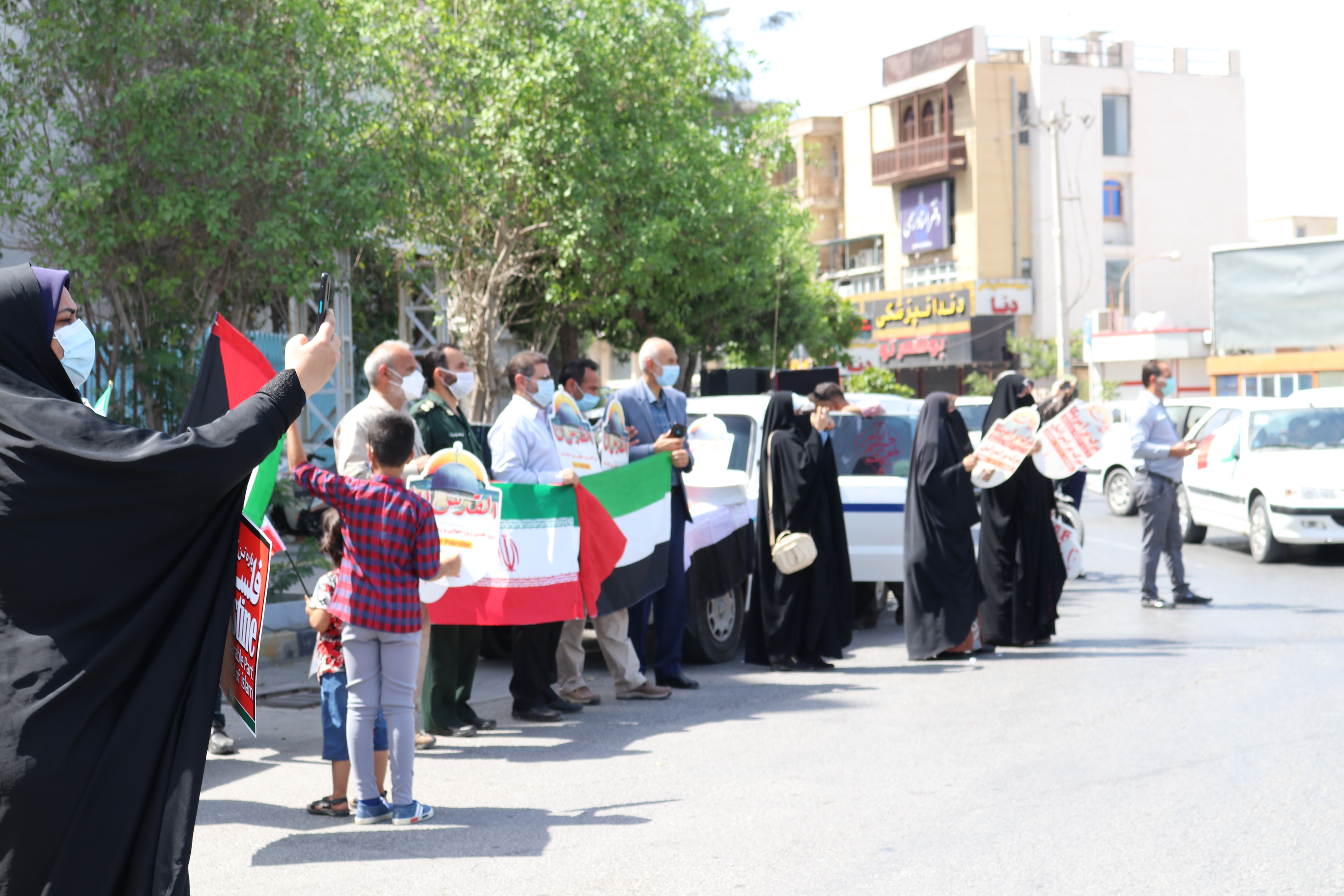 تصویر/ به آتش کشیده شدن پرچم اسراییل در روز قدس