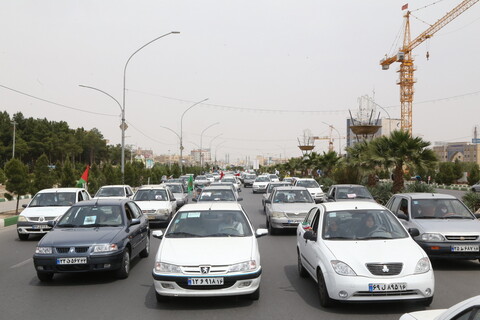 تصاویر / راهپیمایی خودرویی روز قدس در قم