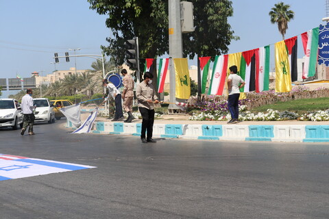 به آتش کشیده شدن پرچم اسراییل در روز قدس