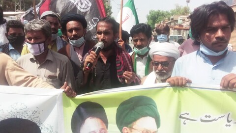 اصغريہ آرگنائيزيشن پاکستان دادو کی جانب سے اسرائیل کے خلاف احتجاجی ریلی