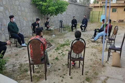 رزمایش جهادی تبلیغی مدرسه علمیه مشکات کرمانشاه در ویژه نوجوانان محلات کم برخوردار