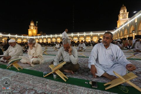 جزء خوانی قرآن کریم در مسجد مقدس کوفه