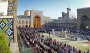 نماز عید سعید فطر در حرم‌ مطهر رضوی اقامه شد
