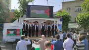 تصاویر/ راهپیمایی نمازگزاران تهرانی در حمایت از مردم مظلوم فلسطین