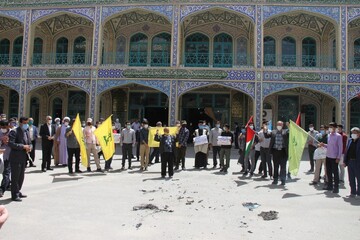 تجمع دانشجویان شهرکردی علیه جنایات وحشیانه صهیونیست‌ها