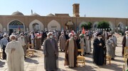 تصاویر/ تجمع طلاب و روحانیون یزدی در حمایت از مردم فلسطین و افغانستان