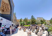 تصاویر/ تجمع طلاب و روحانیون در حمایت از ملت  مظلوم فلسطین و محکومیت حادثه تروریستی افغانستان -۱