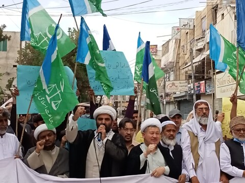 تجمع اعتراض آمیز در حمایت از مردم مظلم فلسطین در کویته پاکستان