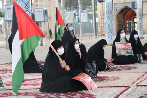 تصاویر| اجتماع طلاب و روحانیون شیرازی در حمایت از مردم فلسطین