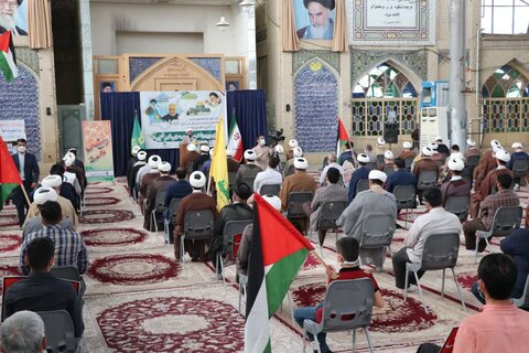 تصاویر| اجتماع طلاب و روحانیون شیرازی در حمایت از مردم فلسطین