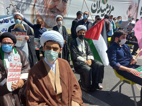 تصاویر / تجمع روحانیون و مردم تبریز در حمایت از ملت مظلوم فلسطین