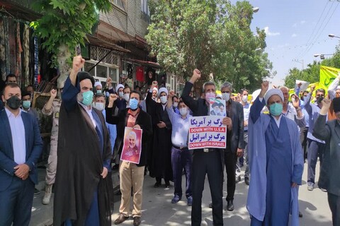 تصاویر/ تجمع طلاب و روحانیون سلماس در حمایت از مردم غزه و افغانستان