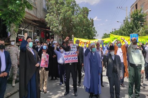 تصاویر/ تجمع طلاب و روحانیون سلماس در حمایت از مردم غزه و افغانستان