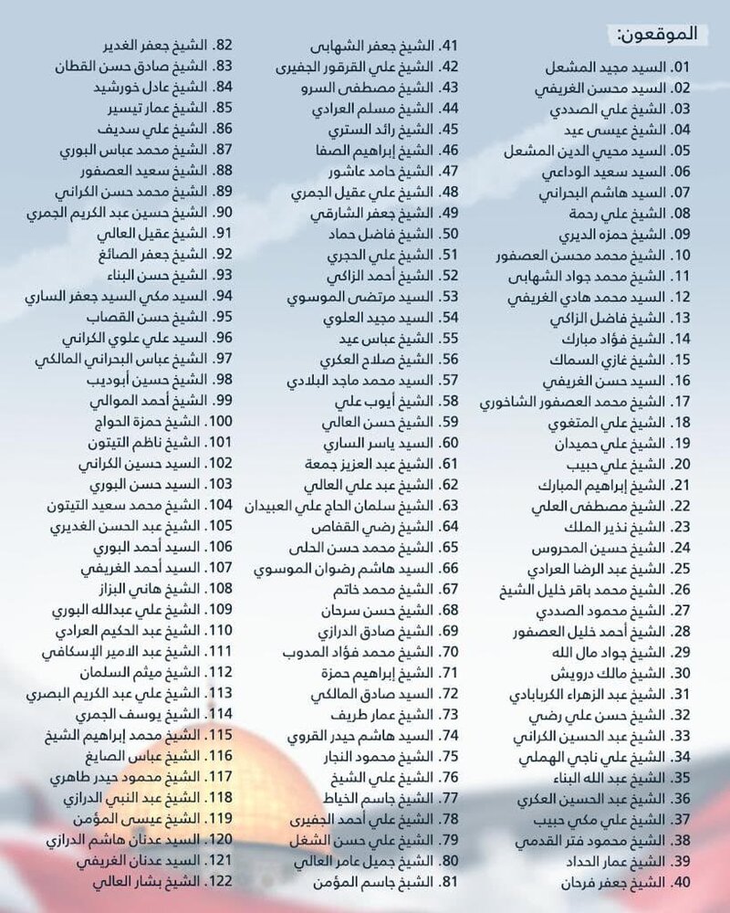 122 بحرینی علماء کا بیت المقدس کی حمایت کا اعلان