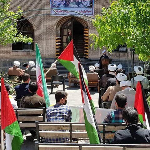 تصاویر شما/ تجمع طلاب و روحانیون اردبیل در حمایت از مردم مظلوم فلسطین و افغانستان