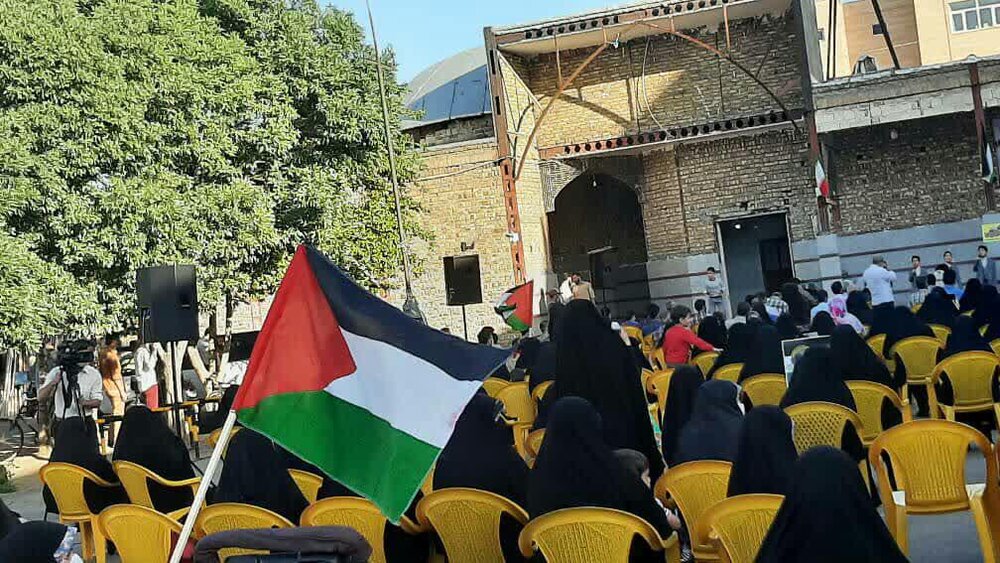 تجمع مردم قزوین در حمایت از مردم مظلوم فلسطین