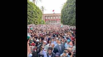 ادامه تظاهرات در مناطق مختلف مراکش در حمایت از قدس