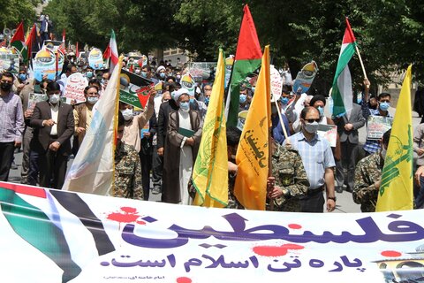 راهپیمایی مردم شهرکرد در حمایت از مردم مظلوم فلسطین
