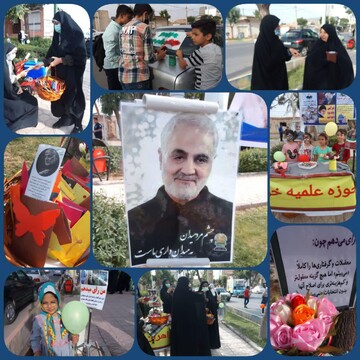 برپایی ایستگاه فرهنگی بانوان طلبه زرندیه در پارک بنفشه