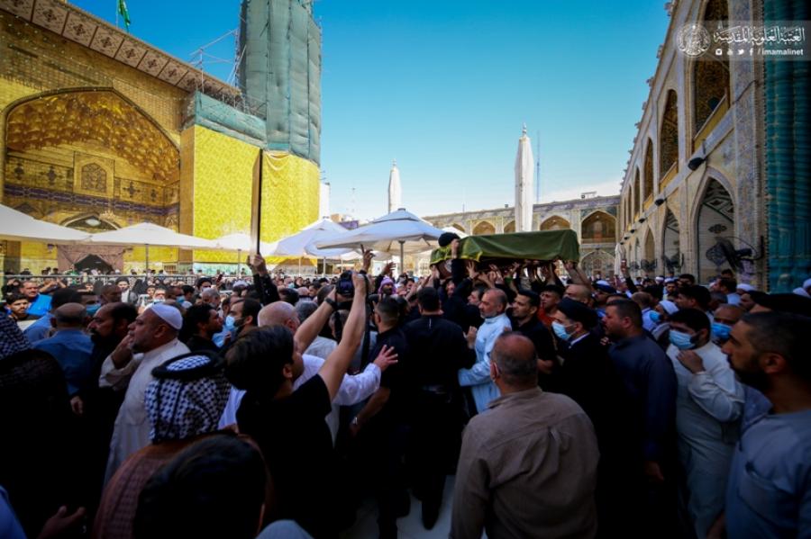 بالصور/ تشييع جثمان سماحة السيد عبد الأمير الحكيم في رحاب مرقد أمير المؤمنين (ع)