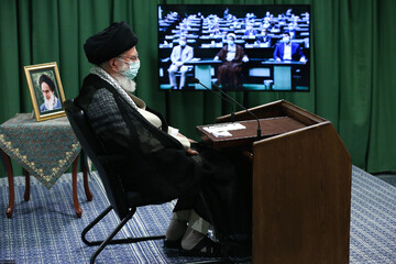 صوت کامل بیانات رهبر معظم انقلاب در ارتباط تصویری با نمایندگان مجلس