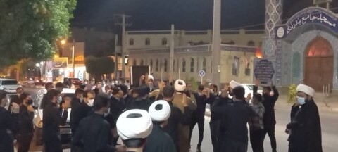 تصاویر عزاداری طلاب بندرلنگه در سوگ رئیس مکتب