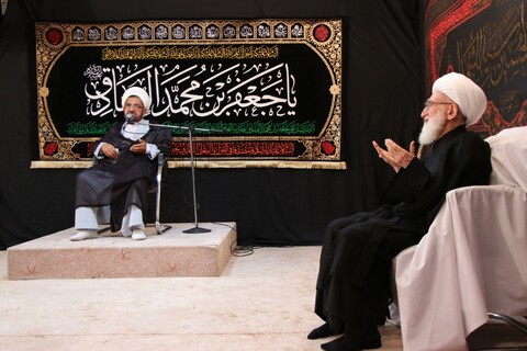 تصاویر / عزاداری شهادت امام صادق (ع) در دفتر آیت الله نوری همدانی بصورت مجازی