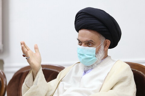 تصاویر/ دیدار دبیر شورای عالی انقلاب فرهنگی با آیت الله حسینی بوشهری