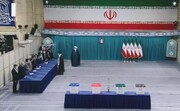 فیلم  | لحظه ورود رهبر معظم انقلاب به حسینیه امام خمینی