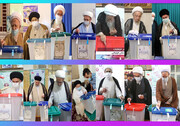 گزارشی از هنگام اخذ رأی مراجع تقلید و علما در انتخابات ۱۴۰۰ + فیلم، صوت و تصویر