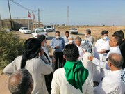 حضور میدانی  نماینده ولی فقیه در خوزستان در روستای حسین‌فرخی از توابع  اهواز