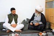 وزیر اعظم پاکستان کے سابق معاون خصوصی زلفی بخاری کی آیت اللہ العظمی حافظ بشیر نجفی سے ملاقات