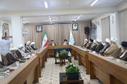 تصاویر/ نشست رئیس جمهور منتخب با اعضای جامعه مدرسین حوزه علمیه قم