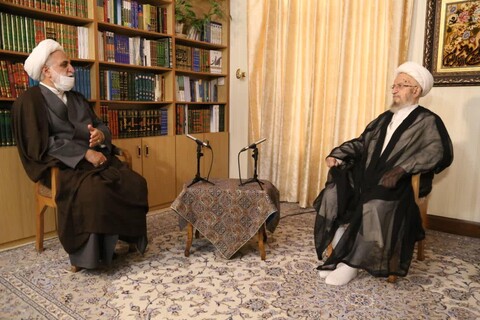 تصاویر/ دیدار رئیس قوه قضائیه با آیت الله العظمی مکارم شیرازی