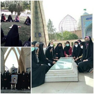 همایش" حجاب بالی برای پرواز" در کنار مزار شهدای گمنام شهر دلیجان برگزار شد