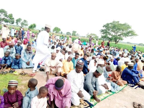 نماز عید قربان در یکی از روستاهای شهر زاریا نیجریه