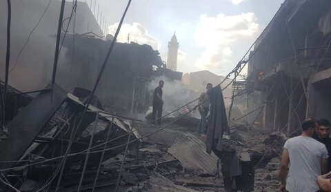 انفجار مبنى شرق مدينة غزة