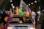 فیلم| اولین شب حرکت کارون شادی غدیریه در بحرانی ترین نقطه خوزستان