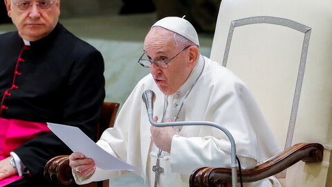 پاپ فرانسیس رهبر مسیحیان کاتولیک جهان