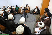 आयतुल्लाहिल उज़्मा हाफिज बशीर नजफी की सेवा में मुबल्लेग़ीन और ख़ुत्बा ए मिंबरे हुसैनी का विशेष प्रतिनिधिमंडल