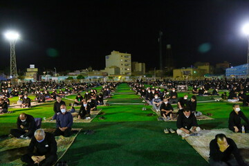 تصاویر / مراسم شب تاسوعای حسینی در هیئت خادم الرضا (ع) قم